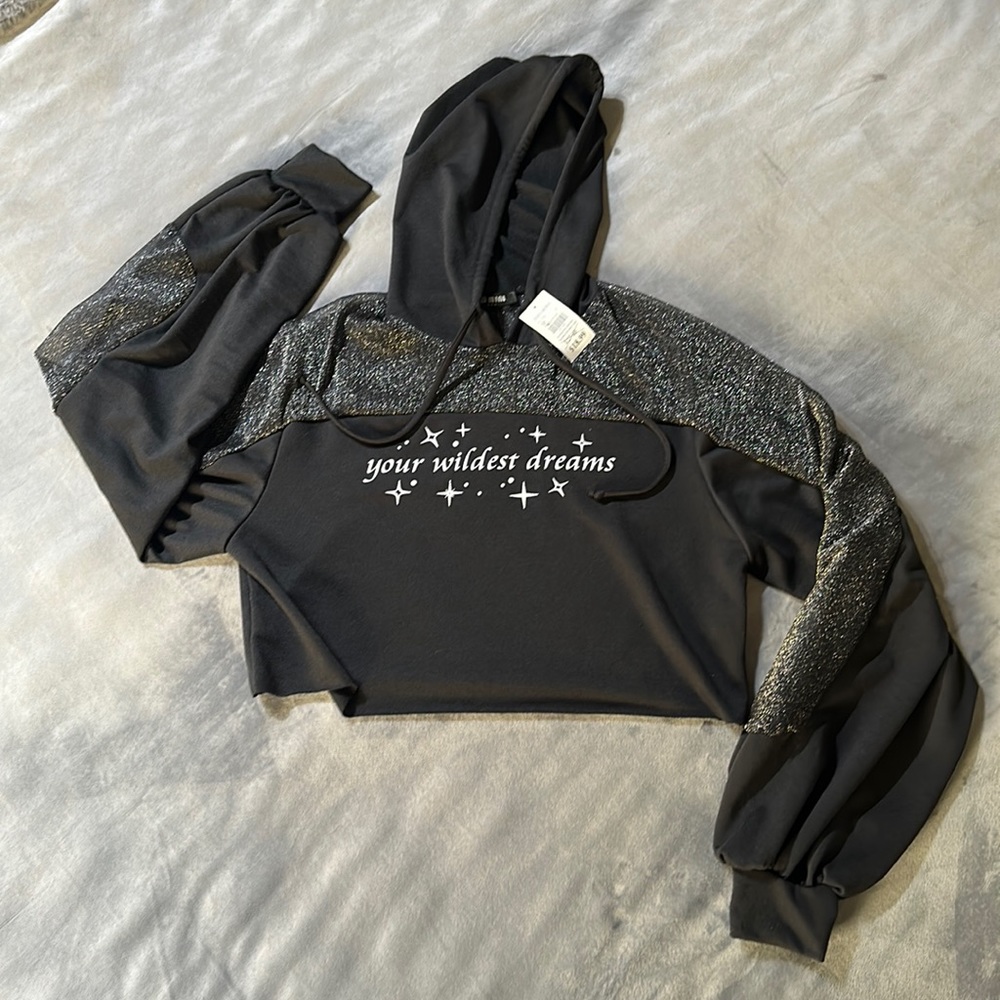 G Mini Black Long Sleeve Crop Top
